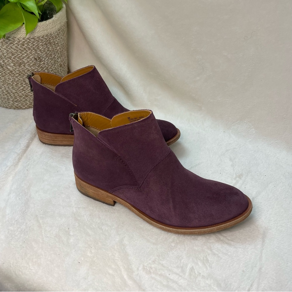Kork-Ease Ryder Short Ankle Boots Purple‎ leather block heels NWOT B 215 - Picture 6 of 10